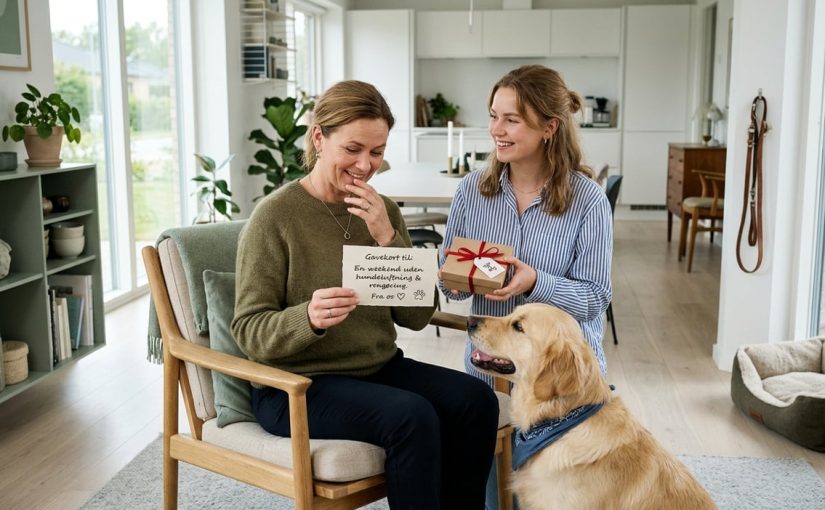 Når hunden er en del af familien kan praktisk hjælp være en personlig gave til mor